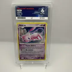 Pokemon TCG Mew 15/132 Holo Card Secret Wonders 2007 ACE 6 Graded - Image 1