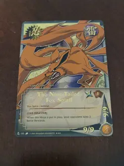 Naruto CCG The Nine-Tailed Fox Spirit Card Super Rare Foil English - Image 1