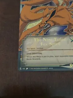 Naruto CCG The Nine-Tailed Fox Spirit Card Super Rare Foil English - Image 2