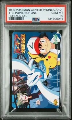 1999 POKEMON CENTER PHONE CARD HOR THE POWER OF ONE PSA 10 - Image 1