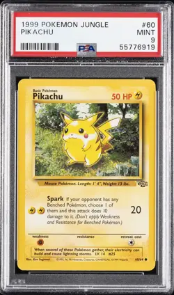 1999 POKEMON JUNGLE #60 PIKACHU PSA 9 - Image 1