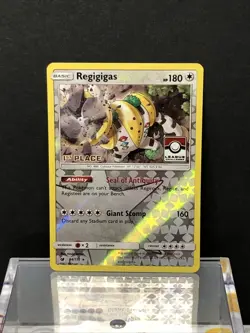 Regigigas 84/111 Crimson Invasion League Challenge Promo 1st Place LP Pokemon - Image 1