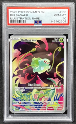 2025 Pokemon Mega Evolutions - Bulbasaur - Illustration Rare - 133 - PSA 10 - Image 1
