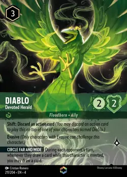 Disney Lorcana TCG Enchanted Diablo - Devoted Herald - Image 1