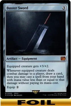 1x - Buster Sword - FOIL #255 - Final Fantasy FIN - NM MTG - Image 1