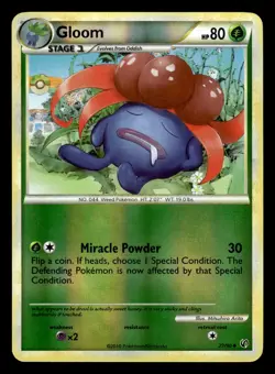 Gloom 27/90 Reverse Holo HGSS Undaunted Pokemon Card - Image 1