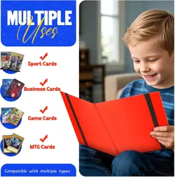 Card Binder 9-Pockets, Trading Card Binder, 20 Pages, 360 Card Capacity Collecti - Image 4