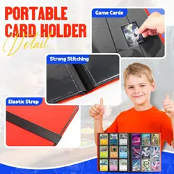 Card Binder 9-Pockets, Trading Card Binder, 20 Pages, 360 Card Capacity Collecti - Image 5