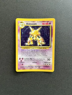 Alakazam 1/102 Holo Card 1999-2000, Rare Pokemon - Image 1