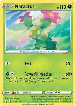 Maractus 7/202 Common | Sword & Shield | Pokemon Card - Image 1