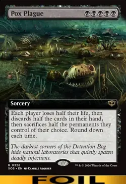 Pox Plague ** FOIL EXTENDED ART ** #328 - Secrets of Strixhaven - NM MTG - Image 1
