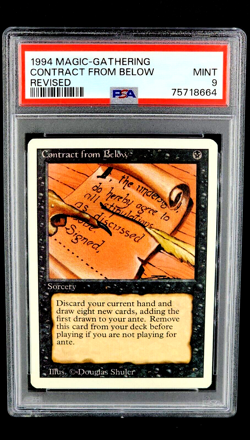 1994 MtG Magic the Gathering Revised Contract From Below Rare PSA 9 Reserve List - Image 1