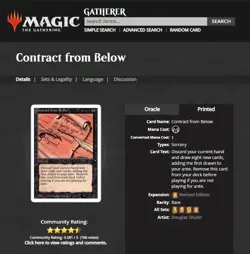 1994 MtG Magic the Gathering Revised Contract From Below Rare PSA 9 Reserve List - Image 4