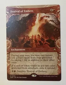 x1 Festival of Embers - Showcase R MTG Bloomburrow M/NM, English - Image 1