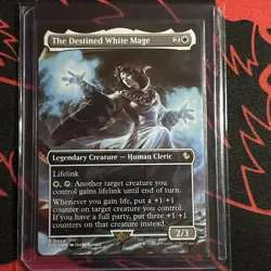 MTG x Final Fantasy THE DESTINED WHITE MAGE 444 Borderless - Image 1