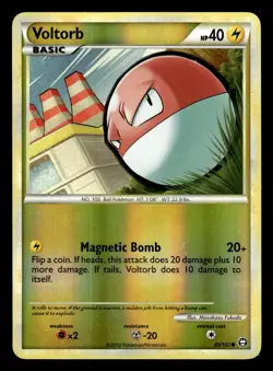 Voltorb 83/102 Reverse Holo HGSS Triumphant Pokemon Card - Image 1