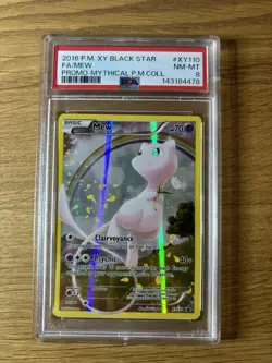Pokemon Mew Black Star Promo #XY110 PSA 8 NM-MT - Image 1