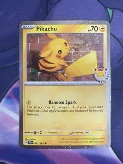 Pokemon TCG Pikachu 051/162 Pokemon Day STAMPED SWIRL 🌀 NM - Image 1