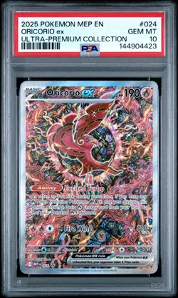 2025 POKEMON MEP EN-ME BLACK STAR PROMO #024 ORICORIO EX PSA 10 - Image 1
