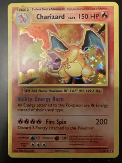 Pokemon TCG XY Evolutions Charizard 11/108 Holo Rare **DESC** - Image 1