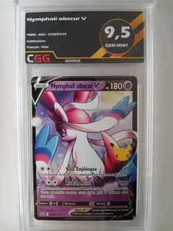 Carte pokemon FRANCAIS Nymphali obscur V Celebration CGG 9,5 26040028 - Image 1