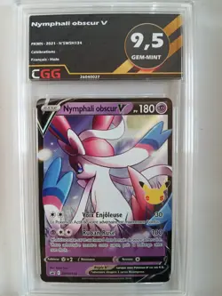 Carte pokemon FRANCAIS Nymphali obscur V Celebration CGG 9,5 26040027 - Image 1