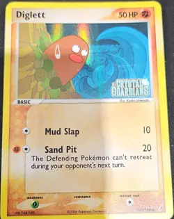 Pokemon TCG Diglett 50 HP Common Crystal Guardians 50/100 Reverse Holo 2006 Eng - Image 1