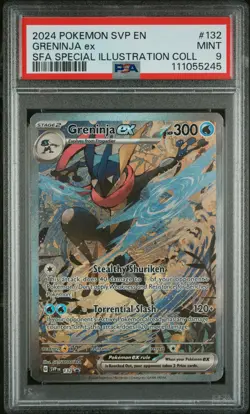 2024 POKEMON SVP EN-SV BLACK STAR PROMO #132 GRENINJA EX PSA 9 - Image 1