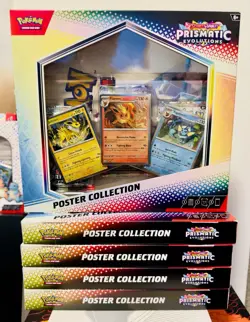 Prismatic Evolutions Poster Collection Sealed Box: Pokemon TCG SV PRE - Image 1