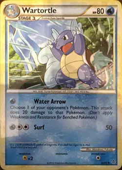 Wartortle 42/95 Uncommon HGSS Unleashed Pokemon Lightly Played - Image 1