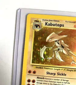 1999 Kabutops Pokemon Card LP Holo Fossil 9/62 WOTC - Image 3