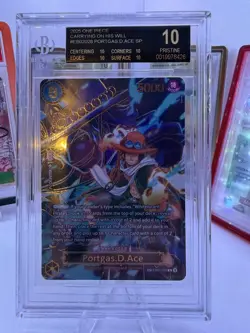 Black Label BGS 10 Portgas.D.Ace EB02-028 SP Carrying On His Will One Piece TCG - Image 2