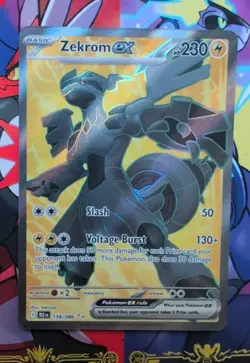 Zekrom EX 158/086 Full Art Black Bolt Ultra Rare Pokemon Card - Image 1