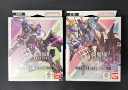 Gundam Card Game ENG Starter Decks ST07 Celestial Drive + ST08 Flash of Radiance - Image 1