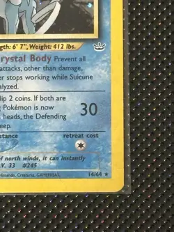 Pokemon Suicune 14/64 Neo Revelation Holo Rare 2000 Basic LP - Image 4