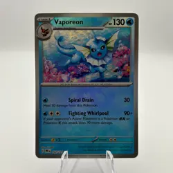 Vaporeon (Master Ball Pattern) 022/131 Sv: Prismatic Evolutions Holo Pokemon NM - Image 1