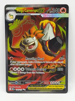 Mega Camerupt ex 156/132 Mega Evolution NM Ultra Rare Holo Pokemon TCG - Image 1