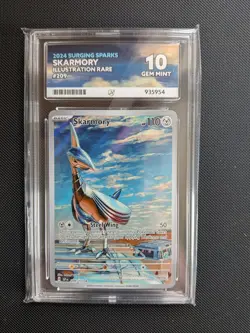 Pokemon TCG Skarmory 209/191 Surging Sparks Illustration Rare Ace 10 Gem Mint - Image 1