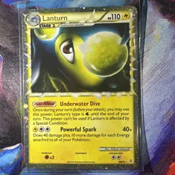 Lanturn Prime Holo Rare 86/95 HS Unleashed 2010 Pokemon TCG NM - Image 1