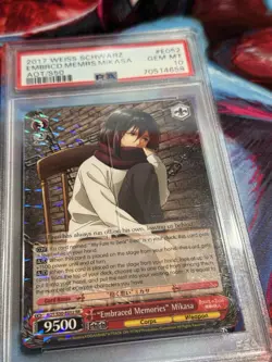 2017 WEISS SCHWARZ ATTACK ON TITAN VOL.2 PSA 10 #E052 "EMBRCD.MEMRS" MIKASA - Image 3