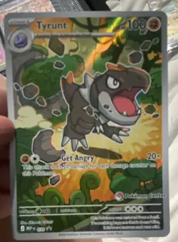 Pokemon Tyrunt Full Art Holo 070 Pokemon Center 100 HP Card TCG - Image 1