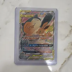 Pokemon Eevee & Snorlax GX TAG TEAM Promo Holo SM169 270 HP Card - Image 1