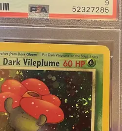 2000 PSA 9 Pokemon Rocket Dark Vileplume Holo Rare 13/82 Card Swirl Mint - Image 3