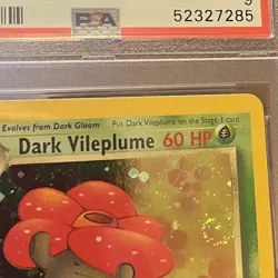 2000 PSA 9 Pokemon Rocket Dark Vileplume Holo Rare 13/82 Card Swirl Mint - Image 4
