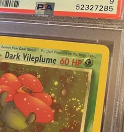 2000 PSA 9 Pokemon Rocket Dark Vileplume Holo Rare 13/82 Card Swirl Mint - Image 5