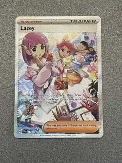 Pokemon Lacey Trainer Card TCG 172/142 Stellar Crown Full Art - Image 1