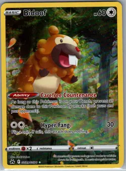 Bidoof GG29/GG70 Crown Zenith: Galarian Gallery - Pokemon Card - NM - Image 1