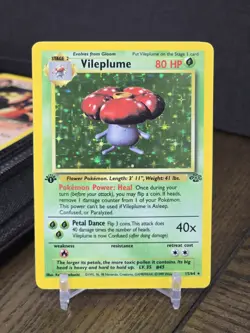 Pokemon Card TCG Vileplume 1st Edition 15/64 Jungle 1999 Holo Rare Vintage - Image 3