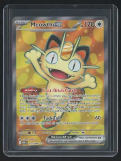 2026 Pokemon Perfect Order Meowth EX #107/088 Ultra Rare - Image 1