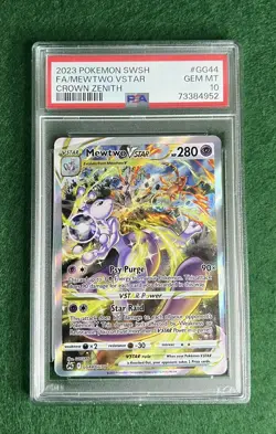 2023 Pokemon Mewtwo VSTAR Crown Zenith Galarian Gallery GG44 Ultra PSA GEM MT 10 - Image 3